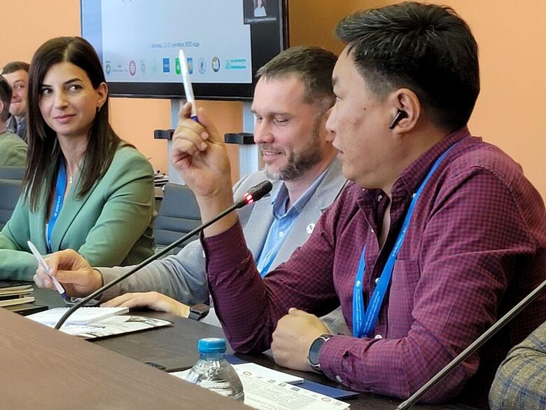 Редактор-обозреватель Sputnik Кыргызстан Таалайбек Ороскулов Международной школе молодых лидеров "Региональное измерение информационной безопасности"  Редактор-обозреватель Sputnik Кыргызстан Таалайбек Ороскулов Международной школе молодых лидеров "Региональное измерение информационной безопасности"  - «Россия сегодня», 780, 19.09.2025